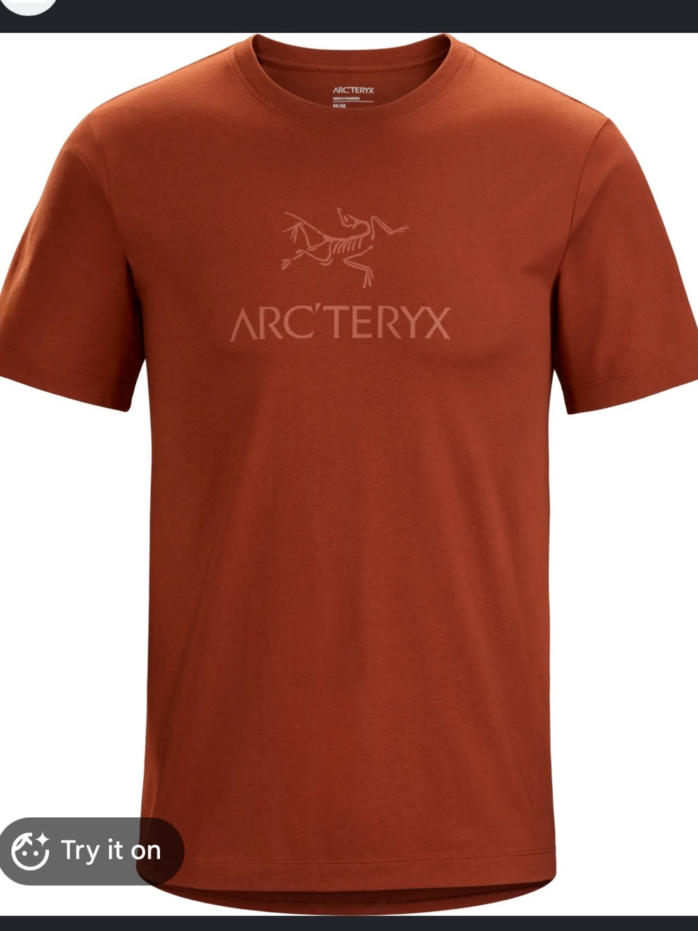 Arc’teryx Arc’Word Logo Tee Shirt Orange SS Mens